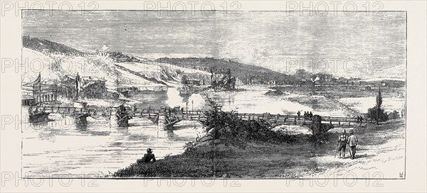 THE CIVIL WAR IN SPAIN, VIEW OF THE BRIDGE OF BÃƒâ€°HOBIE, REPUBLICANS FIRING ON A CARLIST POSITION