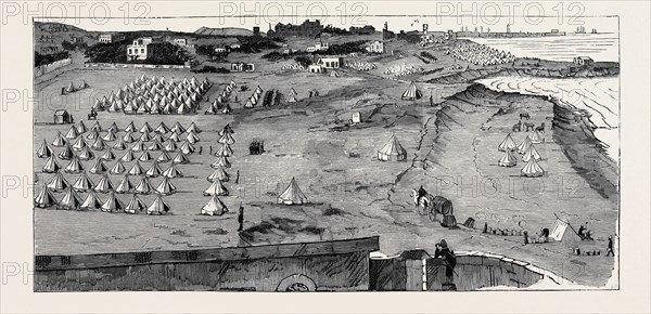 THE WAR IN EGYPT: THE CAMP OF THE HIGHLAND BRIGADE AT RAMLEH, ALEXANDRIA