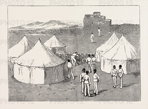 THE REBELLION IN THE SOUDAN (SUDAN): A SAD SIGHT, THE LAST ENCAMPMENT OCCUPIED BY SEVEN HUNDRED SOUDANESE BEFORE THEY WERE ANNIHILATED