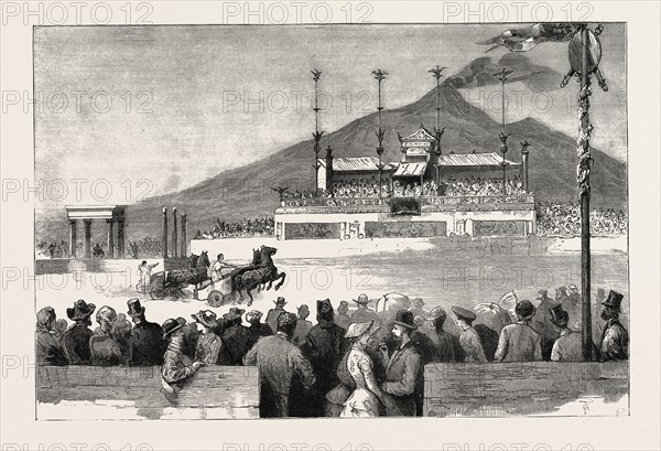 CHARIOT RACE IN THE ARENA, POMPEII