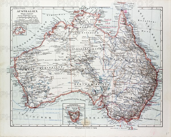 MAP OF AUSTRALIA, 1899