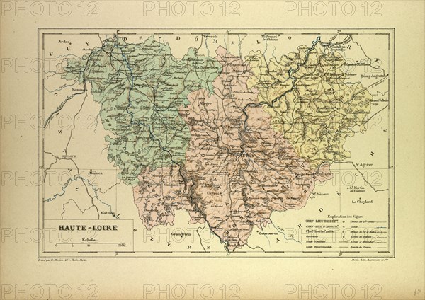 MAP OF HAUTE-LOIRE, FRANCE