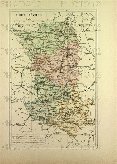MAP OF DEUX-SÃàVRES, FRANCE