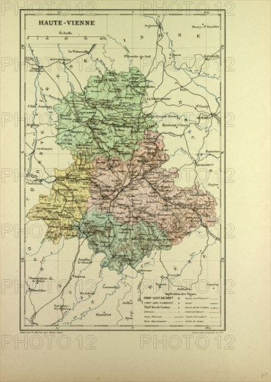 MAP OF HAUTE-VIENNE, FRANCE
