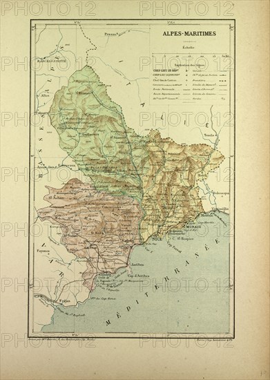 MAP OF ALPES-MARITIMES, FRANCE