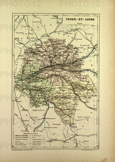 MAP OF INDRE-ET-LOIRE, FRANCE