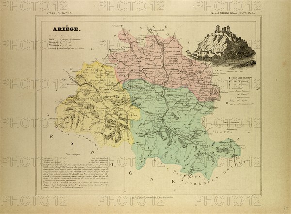 MAP OF ARIÃâGE, FRANCE