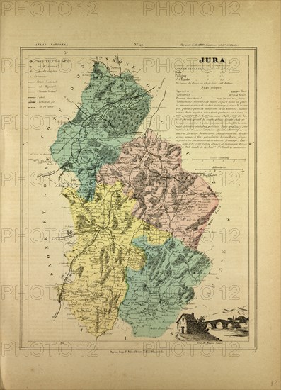 MAP OF JURA, FRANCE