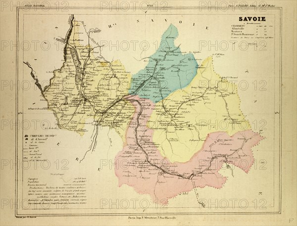 MAP OF SAVOIE, FRANCE