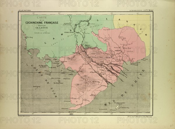 MAP OF THE SOUTH OF VIETNAM AND CAMBODIA