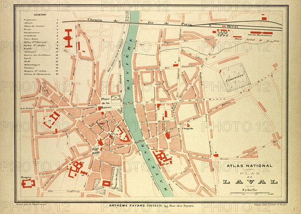 MAP OF LAVAL, FRANCE