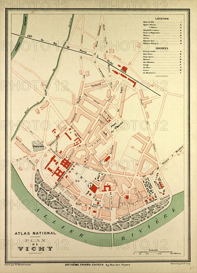 MAP OF VICHY, FRANCE