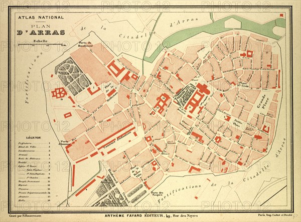 MAP OF ARRAS, FRANCE