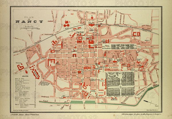 MAP OF NANCY, FRANCE