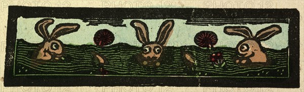 illustration of English tales, folk tales, and ballads. Rabbits