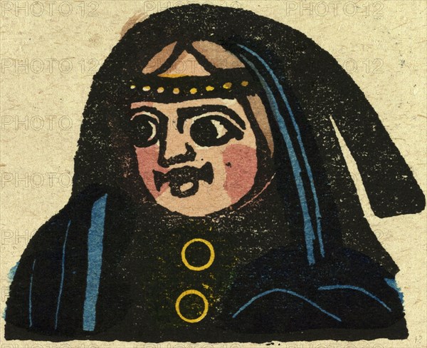 illustration of English tales, folk tales, and ballads. A woman