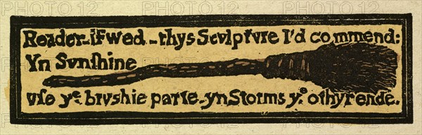 illustration of English tales, folk tales, and ballads. A broomstick