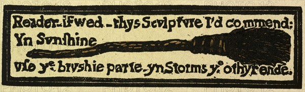 illustration of English tales, folk tales, and ballads. A broomstick