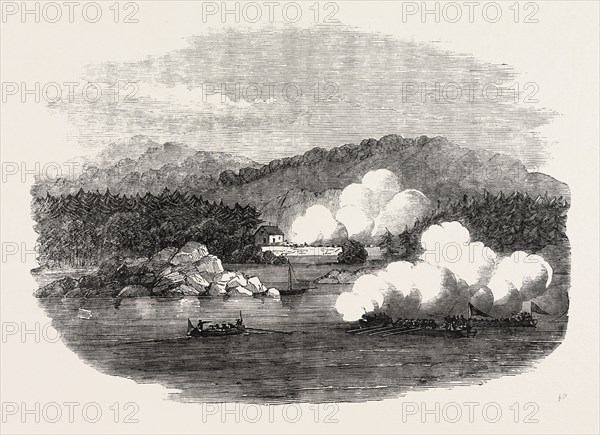 BOAT ATTACK, BY H.M.S. GORGON, ON ONE OF THE ALAND ISLES