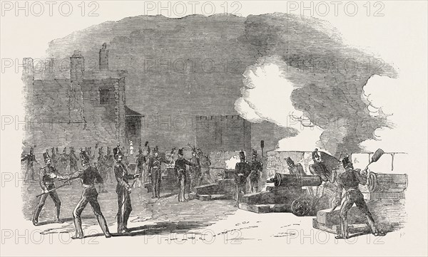 FIRING THE TOWER GUNS FOR THE GREAT VICTORY IN THE CRIMEA, 1854