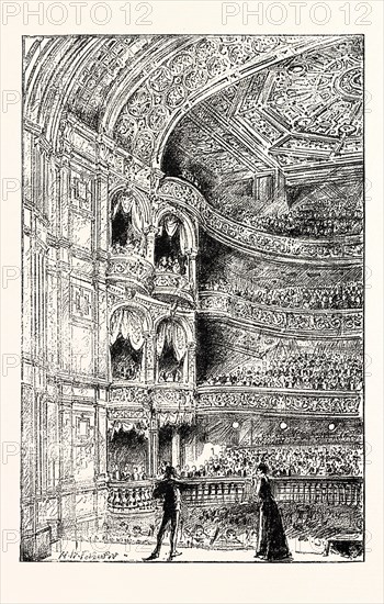 THE ROYAL ENGLISH OPERA HOUSE IN CAMBRIDGE CIRCUS: INTERIOR VIEW, 1891