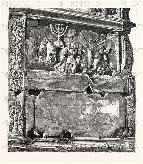 FRIEZE FROM THE ARCH OF TITUS. Rome, Italy