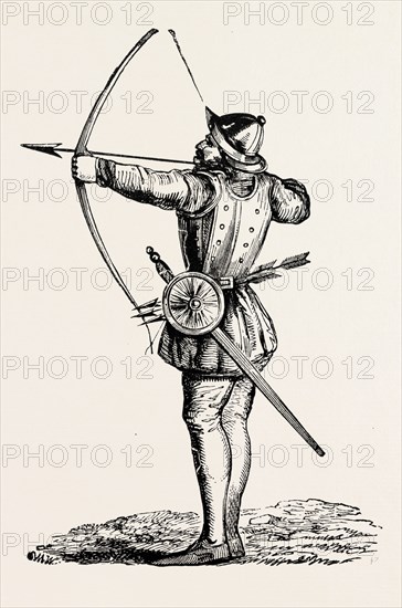 ENGLISH ARCHER WITH LONG-BOW.