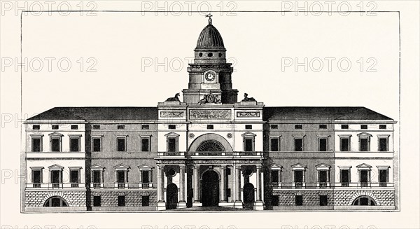 THE ORIGINAL DESIGN FOR THE EAST FRONT OF THE NEW BUILDING FOR THE UNIVERSITY OF EDINBURGH