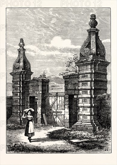 EDINBURGH: OLD ENTRANCE TO ROYSTON (NOW CAROLINE PARK), 1851