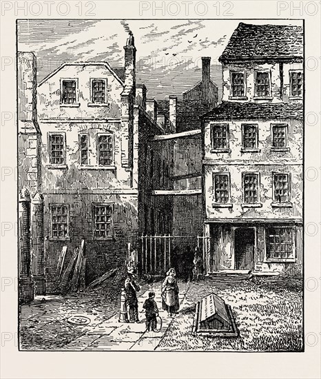 GOLDSMITH'S TOMB IN 1860, LONDON