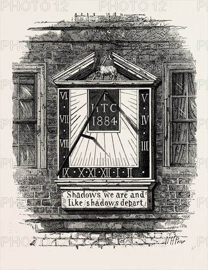 SUN-DIAL IN THE TEMPLE, 1885, LONDON