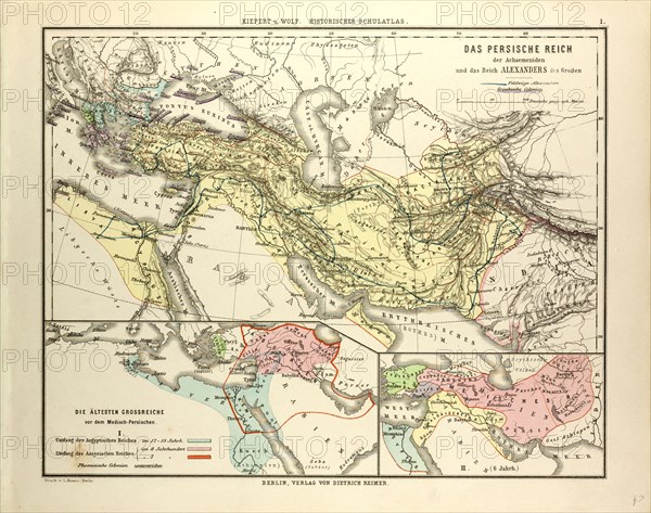 MAP OF THE PERSIAN EMPIRE AND THE EMPIRE OF ALEXANDER THE GREAT