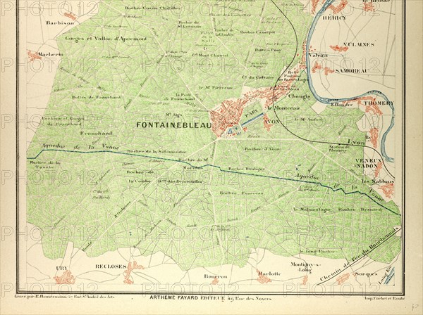 MAP OF MELUN FONTAINEBLEAU