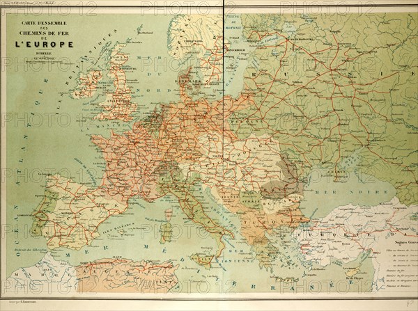 MAP OF EUROPEAN RAILWAY LINES