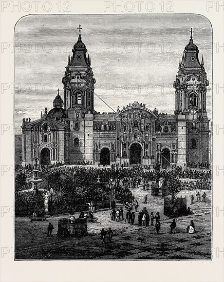 THE REVOLUTION IN PERU: HANGING THE BODIES OF THE BROTHERS GUTIERREZ UPON LIMA CATHEDRAL
