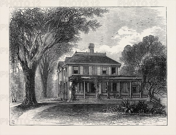 THE POET LONGFELLOW'S HOUSE IN MASSACHUSETTS, U.S.A.