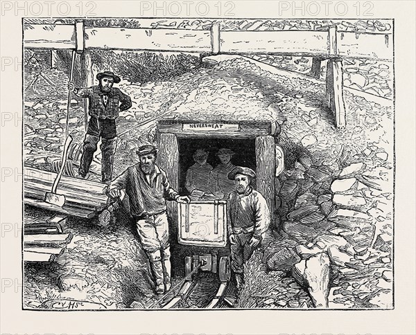 MINING TUNNEL, WILLIAMS' CREEK, CARIBOO, BRITISH COLUMBIA