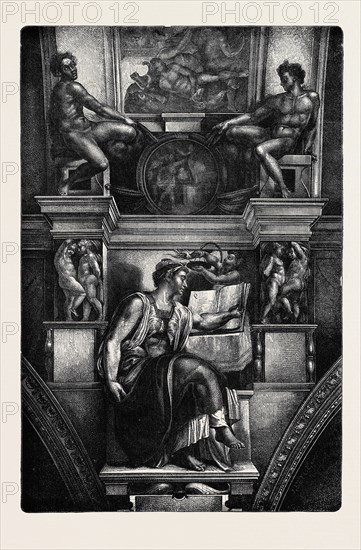 ROME: THE ERYTHRAEAN SIBYL, BY MICHAEL ANGELO, IN THE SISTINE CHAPEL