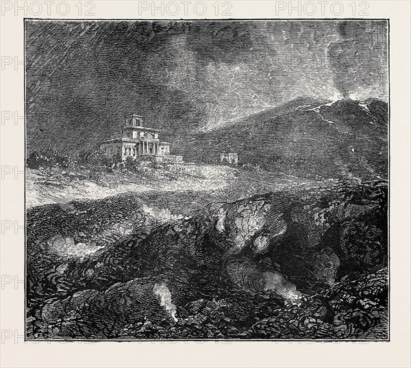 THE ERUPTION OF MOUNT VESUVIUS: PROFESSOR PALMIERI'S OBSERVATORY