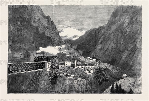 OPENING OF THE GOTHARD TUNNEL: ARRIVAL OF THE FIRST TRAIN AT GOESCHENEN