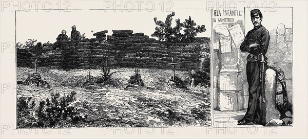 MEXICO: CERRO LAS CAMPAÃƒâ€òAS, WHERE THE EMPEROR MAXIMILIAN AND GENERALS MEJIA AND MIRAMON WERE SHOT, JUNE 19, 1869 (LEFT); POLICEMAN (RIGHT)