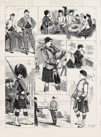 MILITARY SKETCHES AT EDINBURGH CASTLE: I. Don't Forget the Pipe; 2. The Stranger's Welcome; 3. The Call to Dinner; 4. The Sergeant has a Quiet Pipe; 5. On Sentry Duty; 6. Attention; 7. A Young Bugler