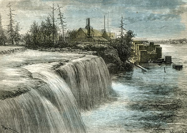 Ottawa Falls, Canada, 1873