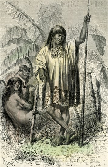 Conibos Indians, 1869, Peru