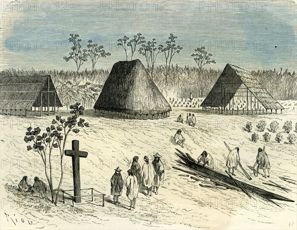 Conibos in Santa-Rita, 1869, Peru