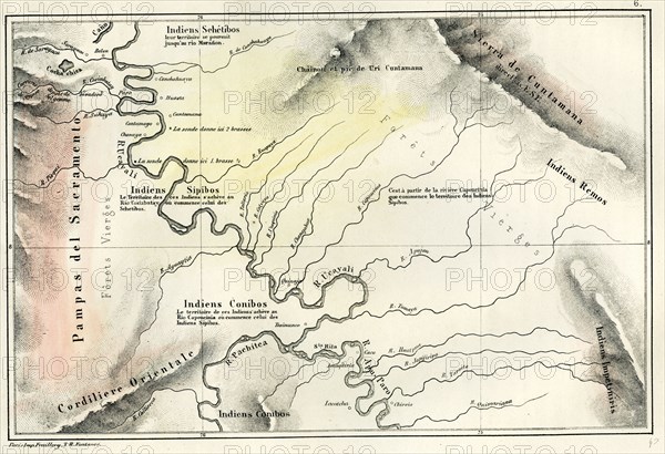 Map, 1869, Peru