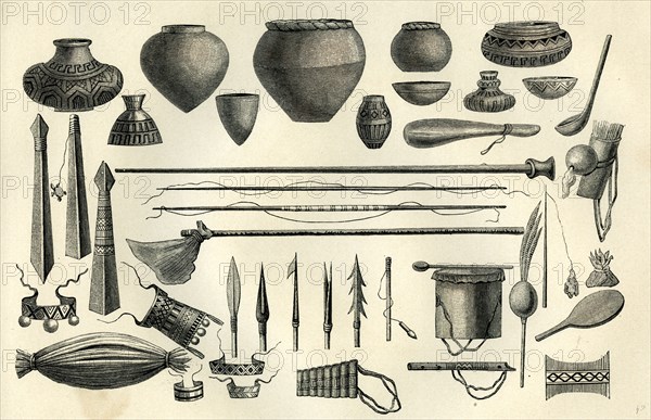 Objects of the Chontaquiros Indians, 1869, Peru