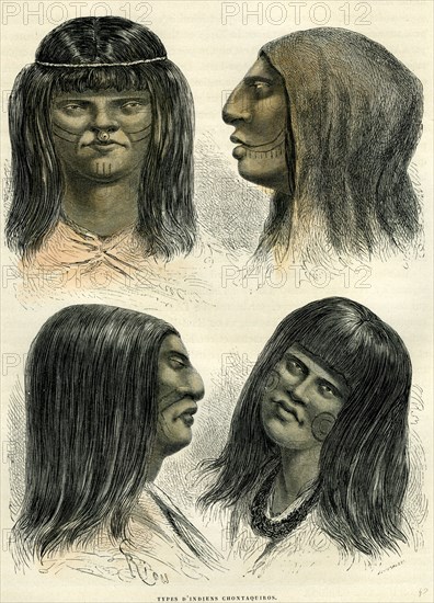 Chontaquiros indians, 1869, Peru