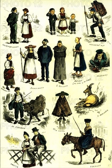 Switzerland; Swiss folk in 1883