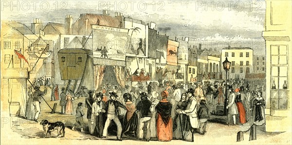 Portsmouth Fair, U.K., 1847, free mart fair, fifteen days, followed by Portsdown fair, the open hand of Portsmouth, 9th of July